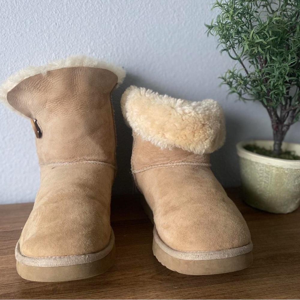 UGG Women's Tan Shearling Boots - Picture 2 of 6